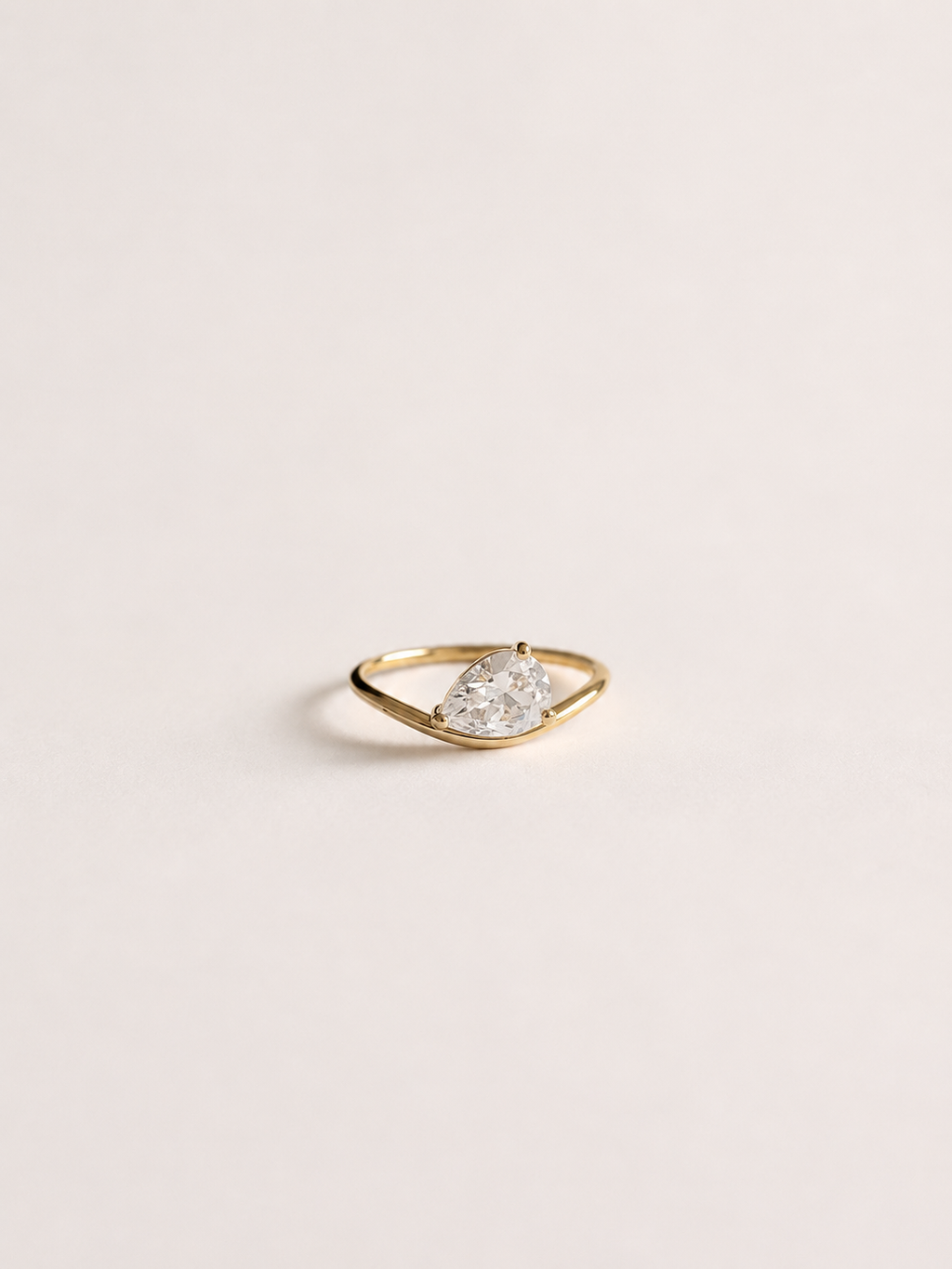 Floating Pear Ring