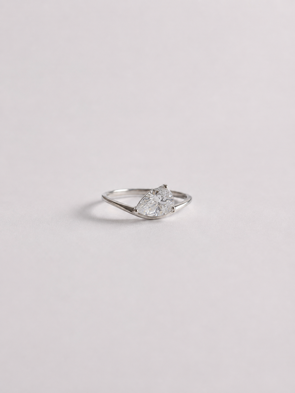 Floating Pear Ring