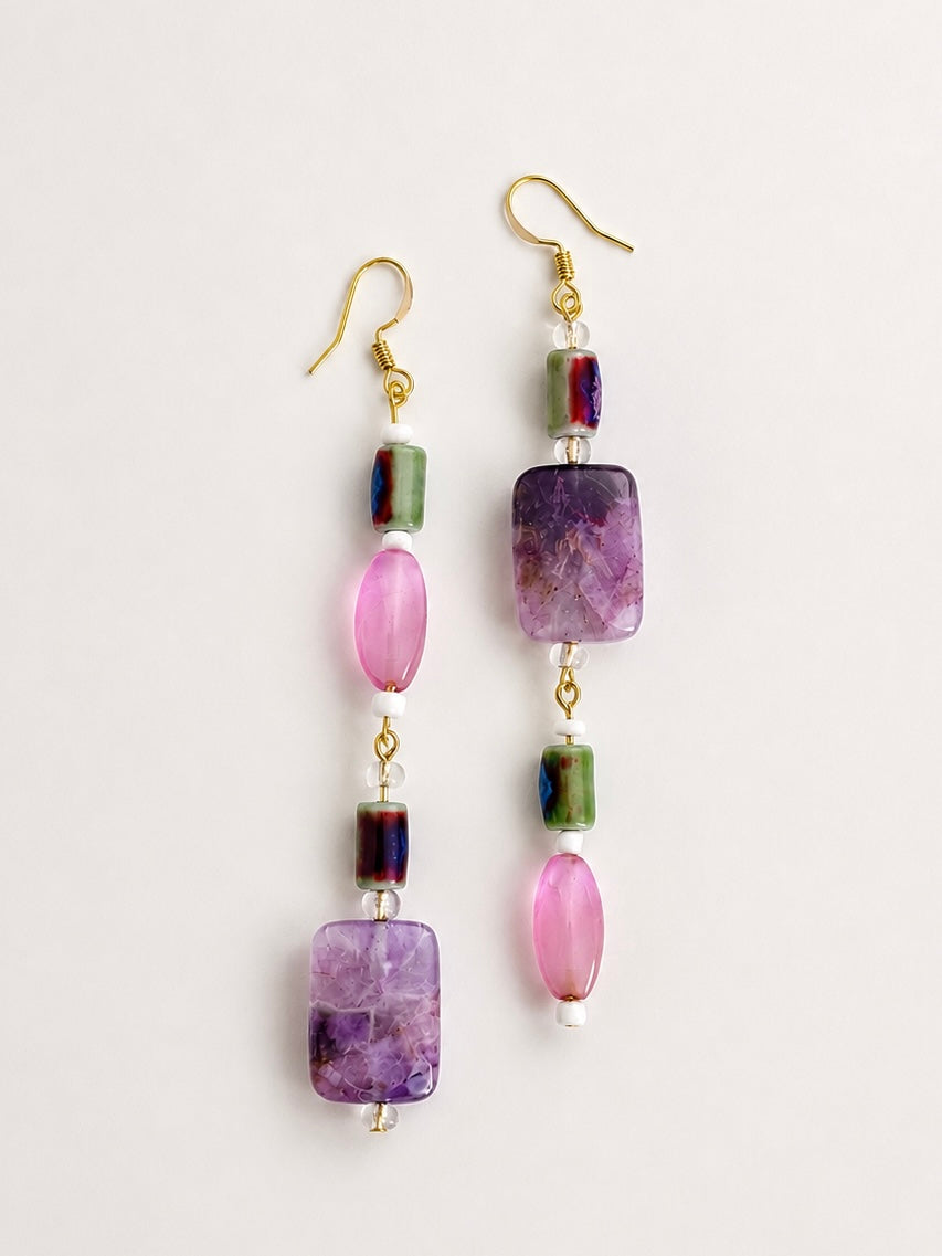 Handmade Amethyst Drop Earrings
