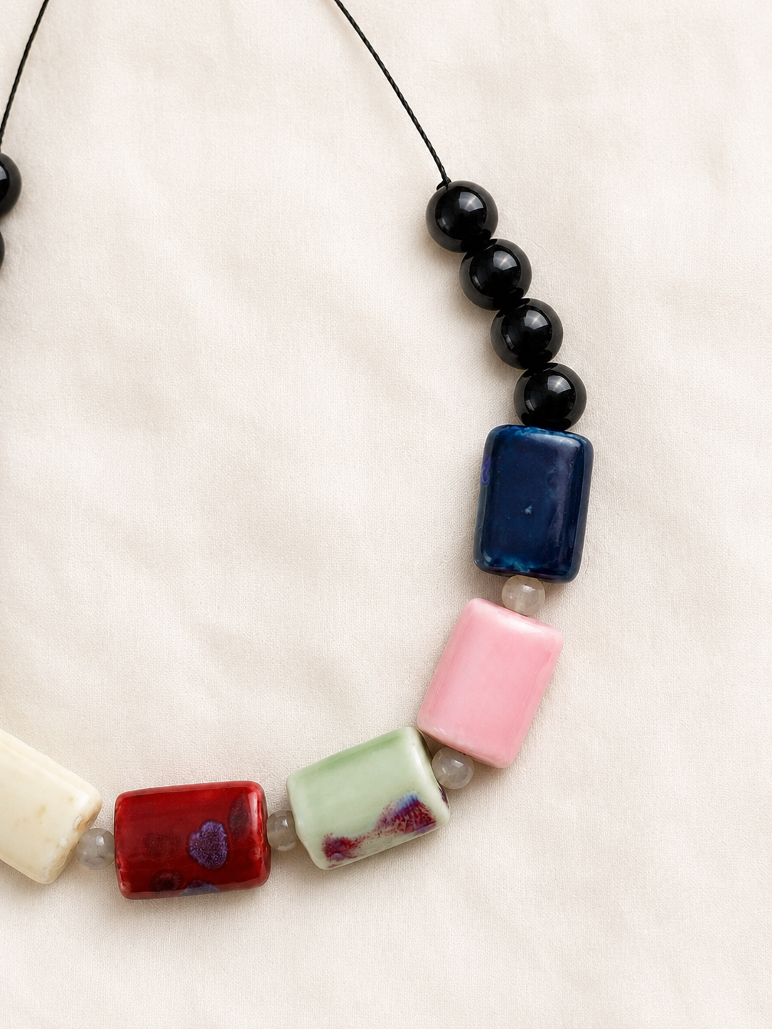 Chunky Adjustable Ceramic Necklace