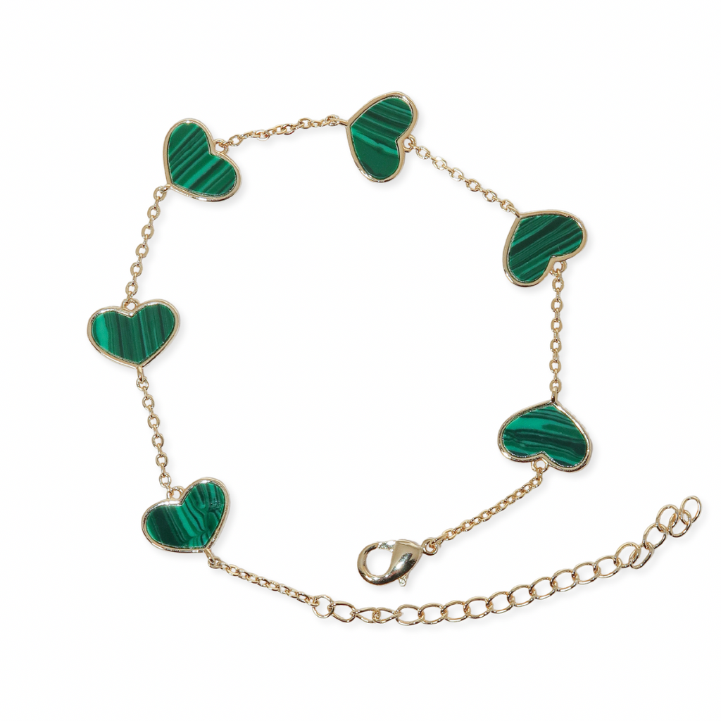 Wrist Of Hearts Bracelet Green - ISABEL LEON LLC