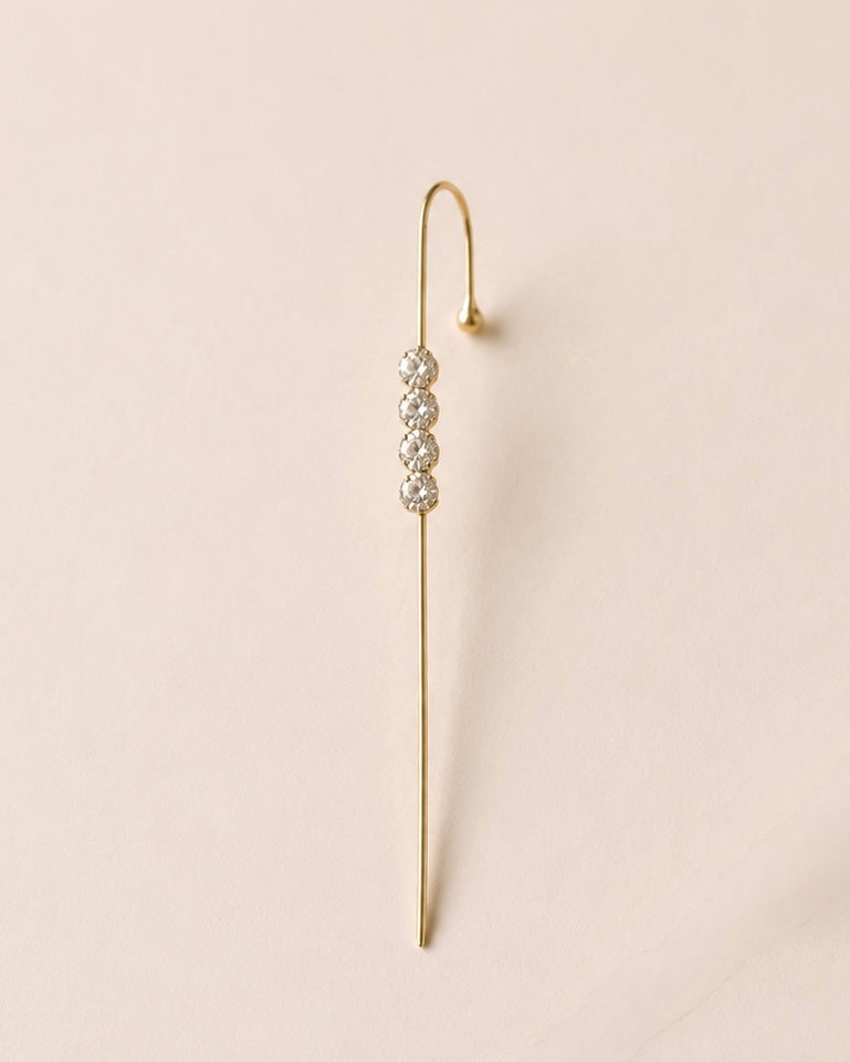 3 points Ear Pin Earring Cuff