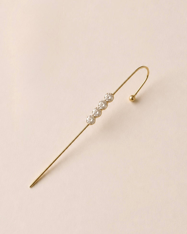 3 points Ear Pin Earring Cuff