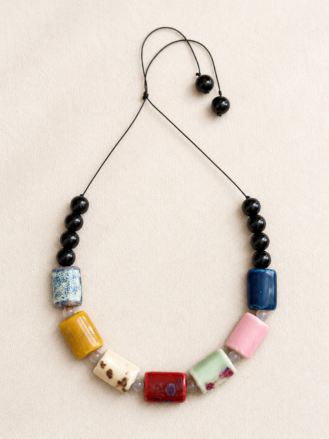Chunky Adjustable Ceramic Necklace