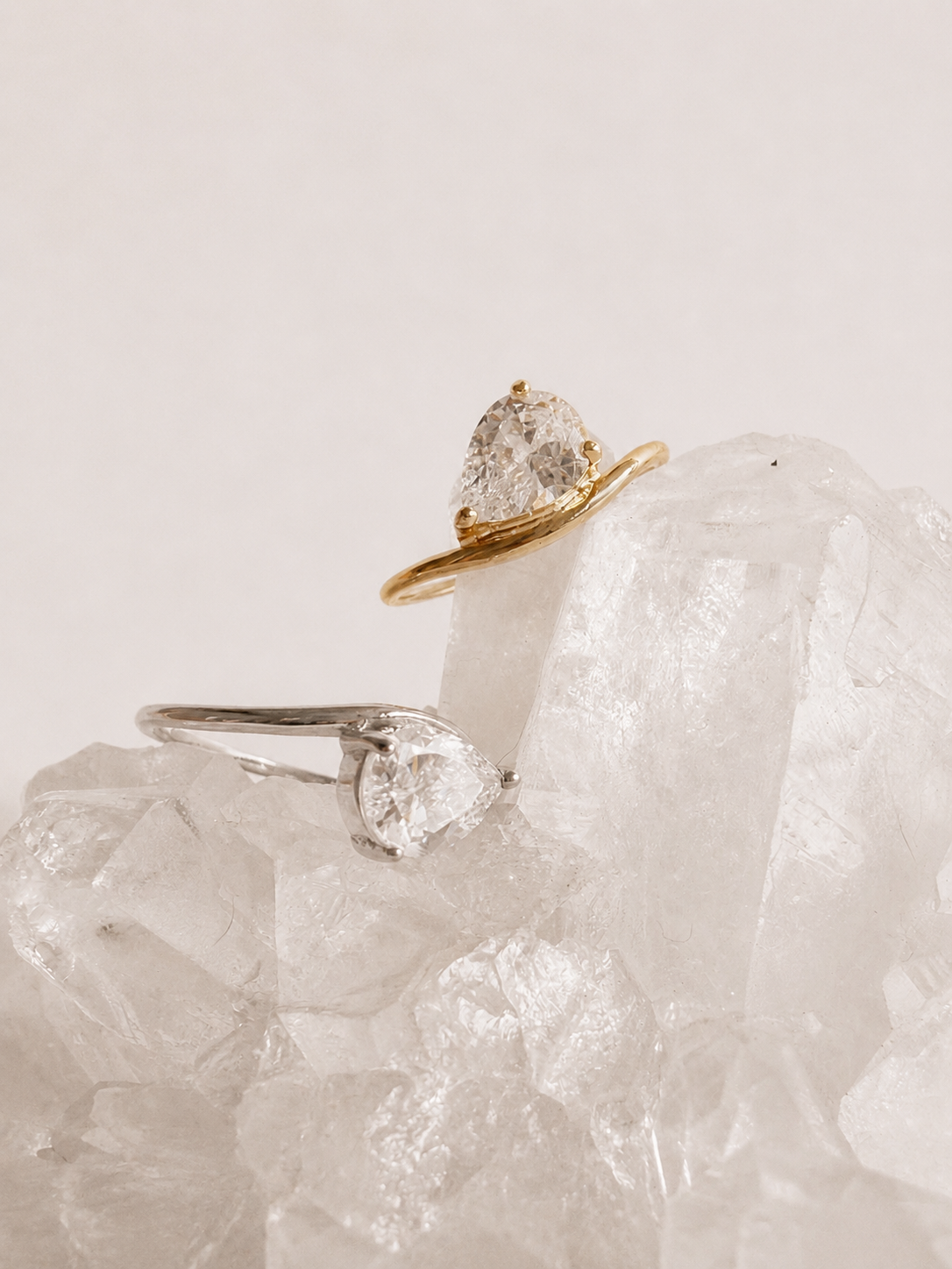 Floating Pear Ring