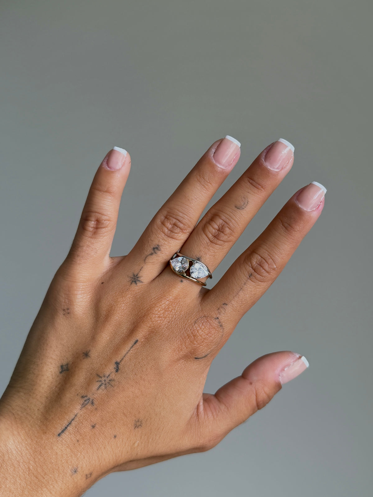 Floating Pear Ring