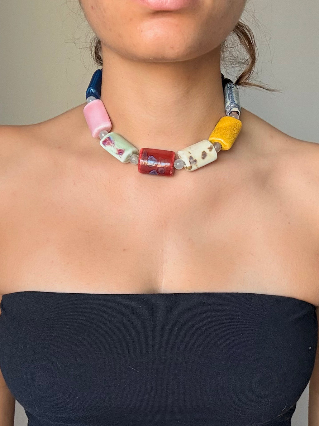 Chunky Adjustable Ceramic Necklace