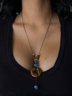 Adjustable Tiger's Eye Lariat Necklace