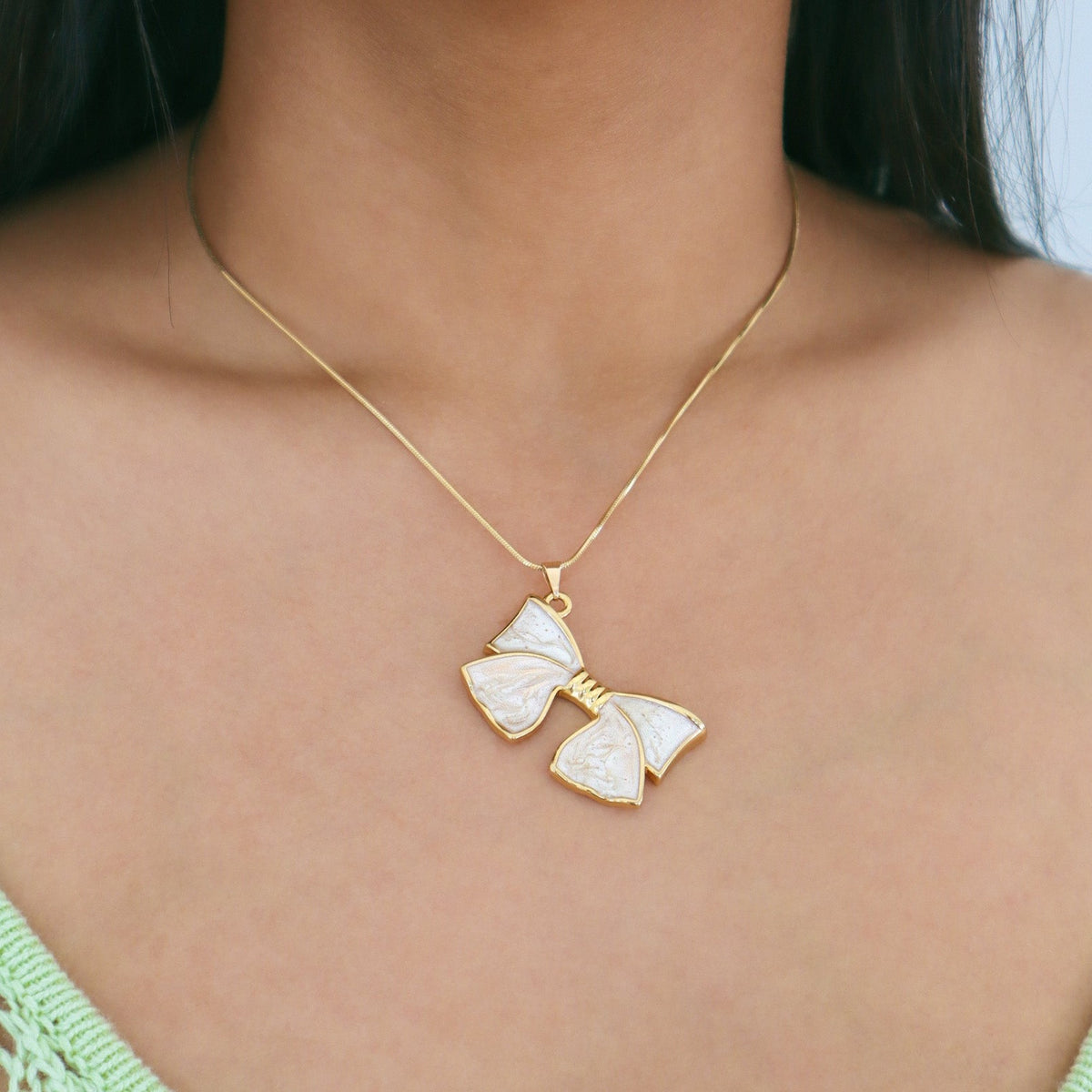 Princess Bow Necklace - ISABEL LEON LLC