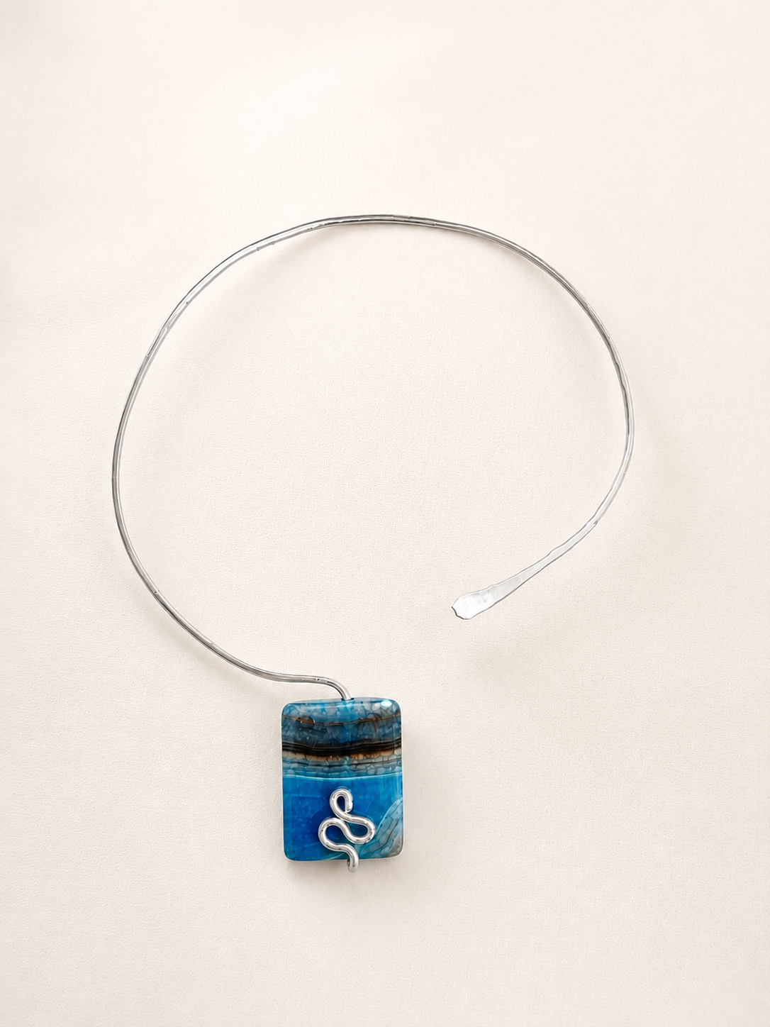 Blue Agate Collar Necklace